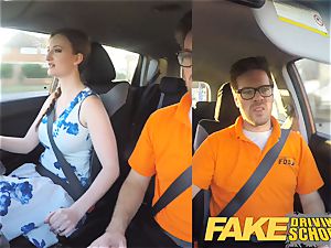 faux Driving college Nerdy ginger-haired nubile schoolgirl