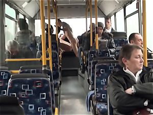Lindsey Olsen pulverizes her fellow on a public bus